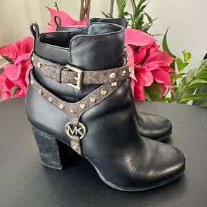 Michael Kors Women's Preston Studded Leather Ankle Boot, Size 8